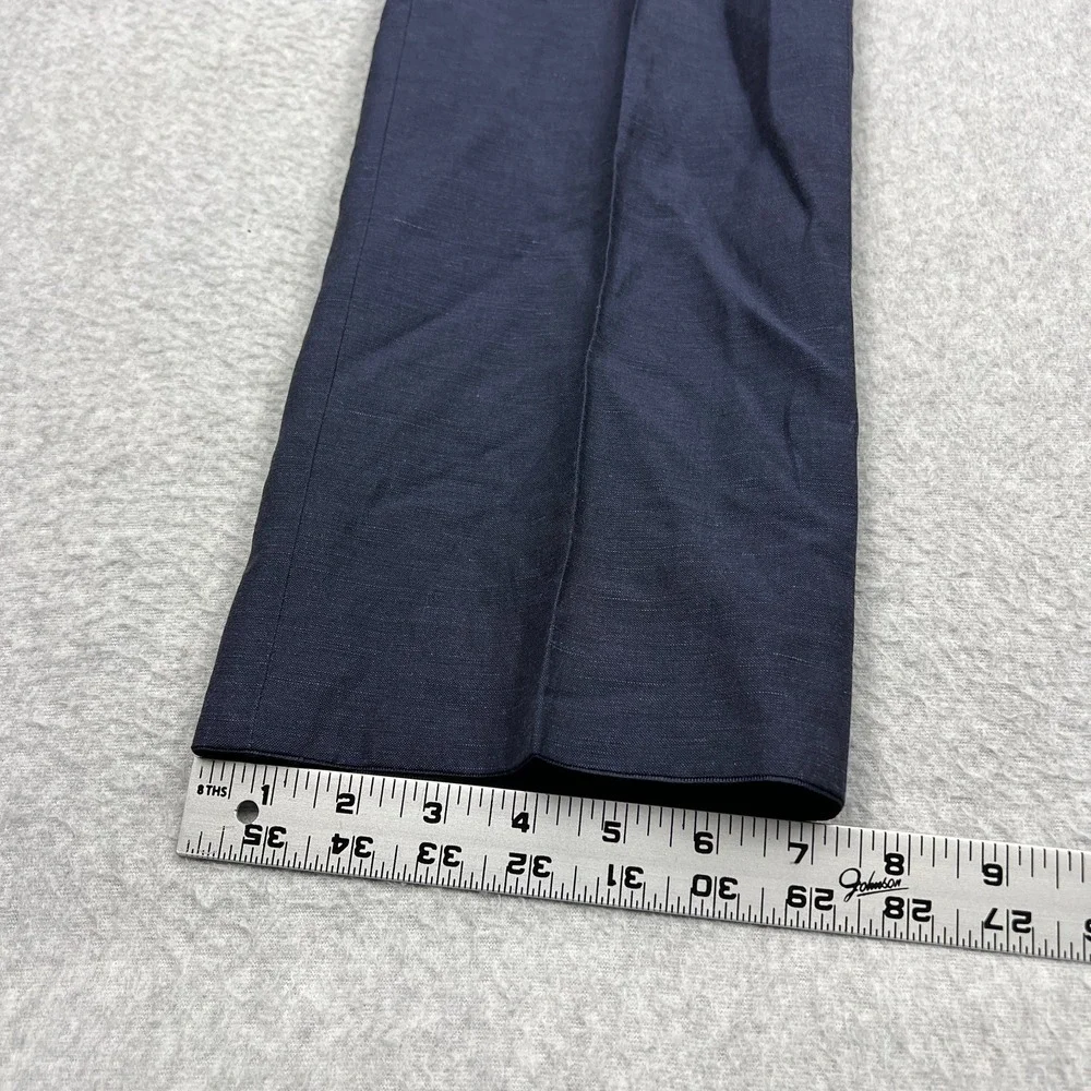 Suitsupply Brescia Pants Men's 52* 36x34 Blue Linen Wool Woven Trousers Slacks